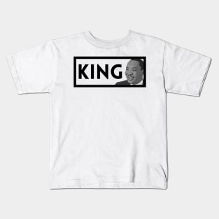 KING: Martin Luther King Portrait in Black and White Kids T-Shirt